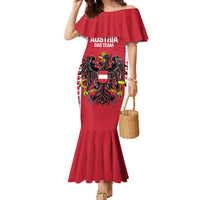 Custom Austria Football Family Matching Mermaid Dress and Hawaiian Shirt Come On Das Team