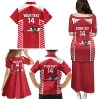 Custom Austria Football Family Matching Puletasi and Hawaiian Shirt Come On Das Team