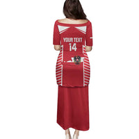 Custom Austria Football Family Matching Puletasi and Hawaiian Shirt Come On Das Team