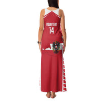 Custom Austria Football Family Matching Tank Maxi Dress and Hawaiian Shirt Come On Das Team