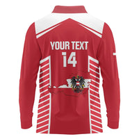 Custom Austria Football Long Sleeve Polo Shirt Come On Das Team
