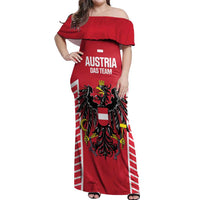 Custom Austria Football Off Shoulder Maxi Dress Come On Das Team