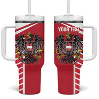 Custom Austria Football Tumbler With Handle Come On Das Team