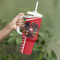 Custom Austria Football Tumbler With Handle Come On Das Team