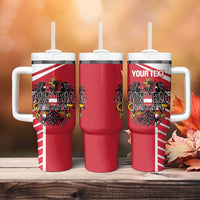 Custom Austria Football Tumbler With Handle Come On Das Team