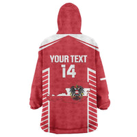 Custom Austria Football Wearable Blanket Hoodie Come On Das Team