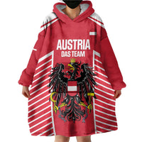 Custom Austria Football Wearable Blanket Hoodie Come On Das Team