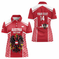 Custom Austria Football Women Polo Shirt Come On Das Team