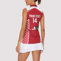 Custom Austria Football Women Sleeveless Polo Shirt Come On Das Team