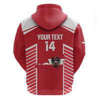 Custom Austria Football Zip Hoodie Come On Das Team