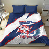 Custom Dominican Republic Football Bedding Set Los Quisqueyanos Crack Style