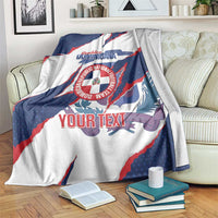 Custom Dominican Republic Football Blanket Los Quisqueyanos Crack Style