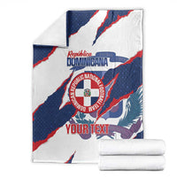 Custom Dominican Republic Football Blanket Los Quisqueyanos Crack Style