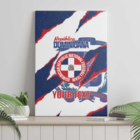 Custom Dominican Republic Football Canvas Wall Art Los Quisqueyanos Crack Style