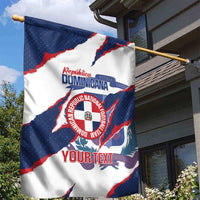 Custom Dominican Republic Football Garden Flag Los Quisqueyanos Crack Style
