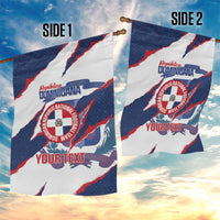 Custom Dominican Republic Football Garden Flag Los Quisqueyanos Crack Style