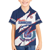 Custom Dominican Republic Football Hawaiian Shirt Los Quisqueyanos Crack Style