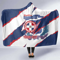 Custom Dominican Republic Football Hooded Blanket Los Quisqueyanos Crack Style
