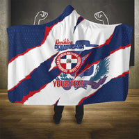 Custom Dominican Republic Football Hooded Blanket Los Quisqueyanos Crack Style
