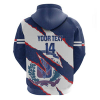 Custom Dominican Republic Football Hoodie Los Quisqueyanos Crack Style