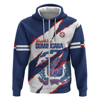 Custom Dominican Republic Football Hoodie Los Quisqueyanos Crack Style