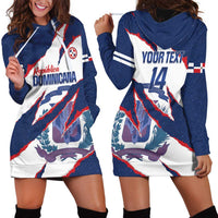 Custom Dominican Republic Football Hoodie Dress Los Quisqueyanos Crack Style