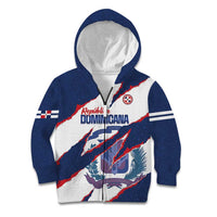 Custom Dominican Republic Football Kid Hoodie Los Quisqueyanos Crack Style
