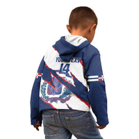 Custom Dominican Republic Football Kid Hoodie Los Quisqueyanos Crack Style