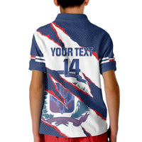 Custom Dominican Republic Football Kid Polo Shirt Los Quisqueyanos Crack Style