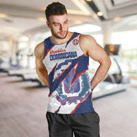 Custom Dominican Republic Football Men Tank Top Los Quisqueyanos Crack Style