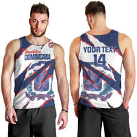 Custom Dominican Republic Football Men Tank Top Los Quisqueyanos Crack Style