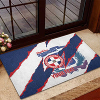 Custom Dominican Republic Football Rubber Doormat Los Quisqueyanos Crack Style
