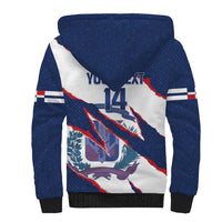 Custom Dominican Republic Football Sherpa Hoodie Los Quisqueyanos Crack Style