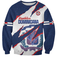 Custom Dominican Republic Football Sweatshirt Los Quisqueyanos Crack Style