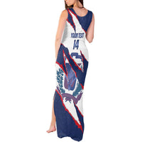Custom Dominican Republic Football Tank Maxi Dress Los Quisqueyanos Crack Style
