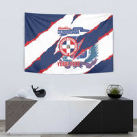 Custom Dominican Republic Football Tapestry Los Quisqueyanos Crack Style