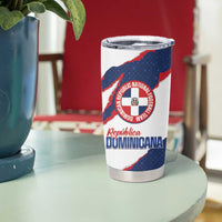 Custom Dominican Republic Football Tumbler Cup Los Quisqueyanos Crack Style