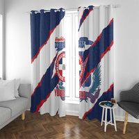 Custom Dominican Republic Football Window Curtain Los Quisqueyanos Crack Style