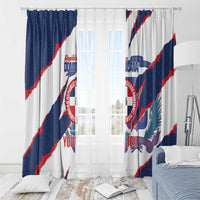 Custom Dominican Republic Football Window Curtain Los Quisqueyanos Crack Style