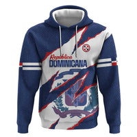Custom Dominican Republic Football Zip Hoodie Los Quisqueyanos Crack Style