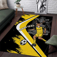 Custom Antigua and Barbuda Football Area Rug Go Benna Boys Sporty Deer Mascot