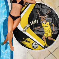 Custom Antigua and Barbuda Football Beach Blanket Go Benna Boys Sporty Deer Mascot