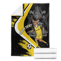 Custom Antigua and Barbuda Football Blanket Go Benna Boys Sporty Deer Mascot