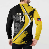 Custom Antigua and Barbuda Football Button Sweatshirt Go Benna Boys Sporty Deer Mascot