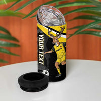 Custom Antigua and Barbuda Football 4 in 1 Can Cooler Tumbler Go Benna Boys Sporty Deer Mascot