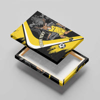 Custom Antigua and Barbuda Football Canvas Wall Art Go Benna Boys Sporty Deer Mascot