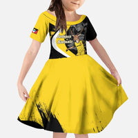 Custom Antigua and Barbuda Football Family Matching Off The Shoulder Long Sleeve Dress and Hawaiian Shirt Go Benna Boys Sporty Deer Mascot