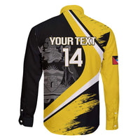 Custom Antigua and Barbuda Football Family Matching Off Shoulder Maxi Dress and Hawaiian Shirt Go Benna Boys Sporty Deer Mascot