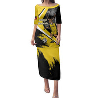 Custom Antigua and Barbuda Football Family Matching Puletasi and Hawaiian Shirt Go Benna Boys Sporty Deer Mascot