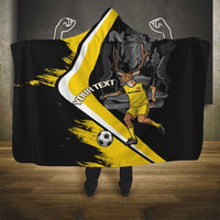 Custom Antigua and Barbuda Football Hooded Blanket Go Benna Boys Sporty Deer Mascot